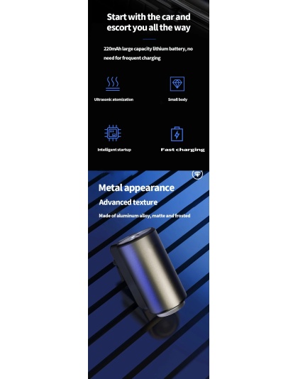 Arome City - Ultrasonic Smart Car Diffuser Mini - Aroma Diffuser